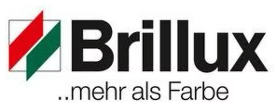 Rotes Brillux Logo mit dem Markenschriftzug der deutschen Farbenmarke